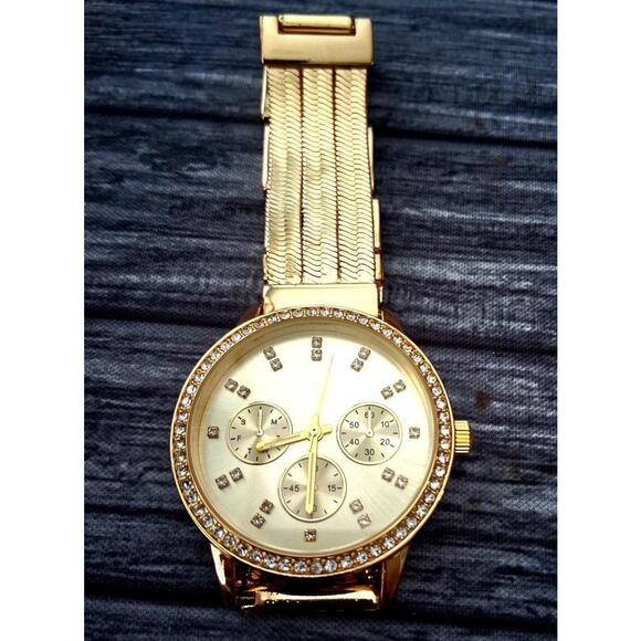 Rare Diamond Burst Mens Dress Watch Faux Sub Dials Singapore